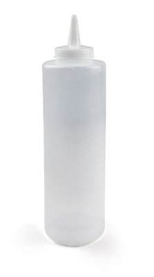 24OZ SQUEEZE BOTTLE CLEAR DUAL ACCESS